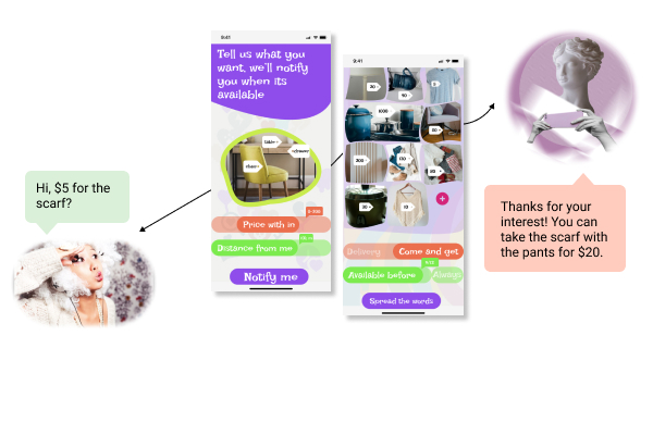 a img of seller and buyers using stoopers
